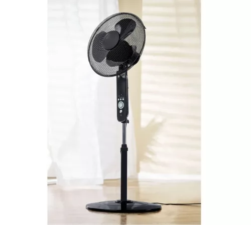 Tronic / SilverCrest SSVF 45 D2 BK Álló ventilátor oszcilláció és időzítő funkcióval + távirányítóval, 45 W, fekete
