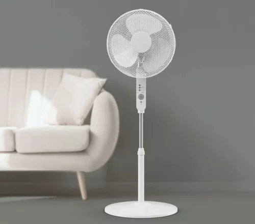 Tronic / SilverCrest SSVF 45 D2 WH Álló ventilátor oszcilláció és időzítő funkcióval + távirányítóval, 45 W, fehér