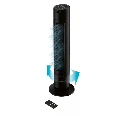 (SELEJT / K175622) Tronic TTVL 50 A1 BK Digitális toronyventilátor, oszlopventilátor LED kijelzővel, távirányítóval, fekete, 50 W