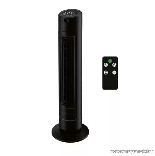SilverCrest STVL 50 C1 Digitális toronyventilátor, oszlopventilátor LED kijelzővel, távirányítóval, fekete, 50 W (HG08853A)