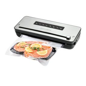   (SZÁLLÍTÁSI SÉRÜLT / K232097) SilverCrest SVEB 160 C4 Wet and Soft Nemesacél prémium vákuumcsomagoló fóliahegesztő, inox, 160 W