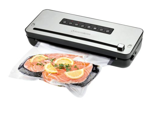 (SZÁLLÍTÁSI SÉRÜLT / K232097) SilverCrest SVEB 160 C4 Wet and Soft Nemesacél prémium vákuumcsomagoló fóliahegesztő, inox, 160 W