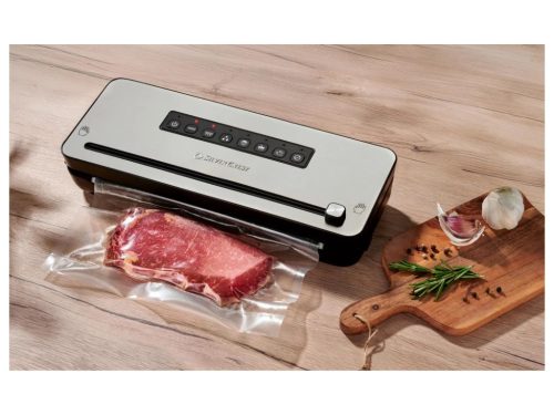 (SZÁLLÍTÁSI SÉRÜLT / K232097) SilverCrest SVEB 160 C4 Wet and Soft Nemesacél prémium vákuumcsomagoló fóliahegesztő, inox, 160 W