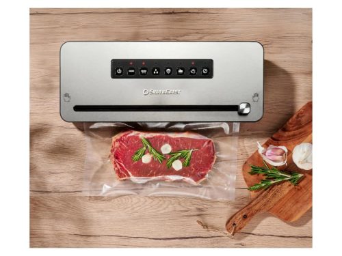 SilverCrest SVEB 160 C4 Wet and Soft Nemesacél prémium vákuumcsomagoló fóliahegesztő, inox, 160 W