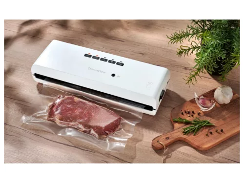 SilverCrest SV 130 A1 White sous-vide vákuumcsomagoló fóliahegesztő, WET és SOFT programmal, lágyvákuumozás funkcióval, 130 W / fehér