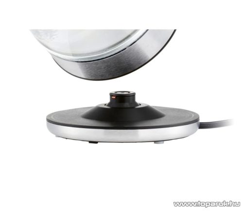 SilverCrest SWGF 3000 C2 INOX Hőmérséklet érzékelős színes LED-es üveg vízforraló, 1,7 literes, 3000 W