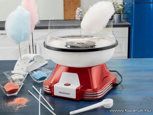 (bontott / 312741) SilverCrest SZM 500 B2 Vattacukor készítő gép, piros-fehér, 500W