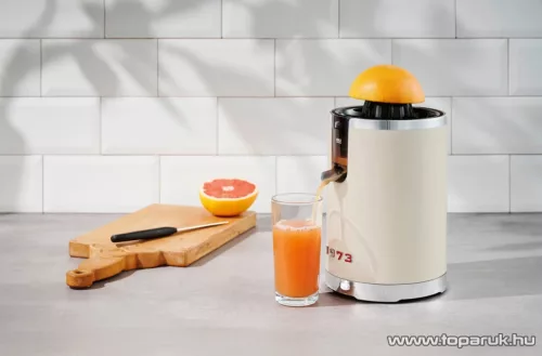 SilverCrest SZPC 85 A1 CM Retro 1973 Elektromos citrusfacsaró citrus prés friss gyümölcslevek készítéséhez, krém, 85 W