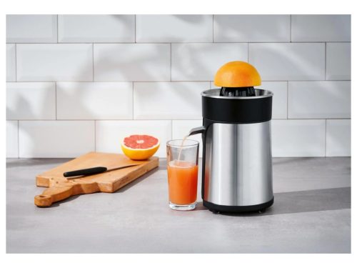SilverCrest SZP 85 A1 INOX Elektromos citrusfacsaró citrus prés friss gyümölcslevek készítéséhez, rozsdamentes acél házzal, 85 W
