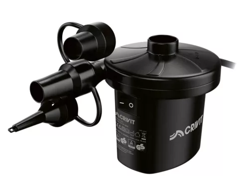 Crivit (SilverCrest) SGP 230 C3 Elektromos pumpa, matracpumpa (kiszívás és fújás funkcióval), fekete, 230 V / 130 W 