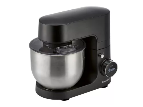 SilverCrest SKM 600 F1 BLACK Konyhai robotgép digitális időzítővel, LED kijelzővel, 8 sebességfokozattal, fekete, 5 L, 600 W