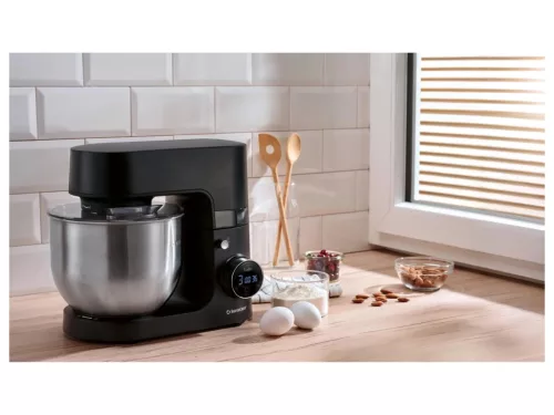 SilverCrest SKM 600 F1 BLACK Konyhai robotgép digitális időzítővel, LED kijelzővel, 8 sebességfokozattal, fekete, 5 L, 600 W