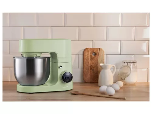 SilverCrest SKM 600 F1 GREEN Konyhai robotgép digitális időzítővel, LED kijelzővel, 8 sebességfokozattal, pisztácia zöld, 5 L, 600 W