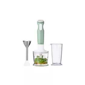   SilverCrest SSMS 600 G1 GR Nemesacél 2 az 1-ben botmixer szett, rúdmixer készlet 500 ml aprítóval, 700 ml keverőpohárral, menta zöld, 600 W