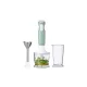SilverCrest SSMS 600 G1 GR Nemesacél 2 az 1-ben botmixer szett, rúdmixer készlet 500 ml aprítóval, 700 ml keverőpohárral, menta zöld, 600 W