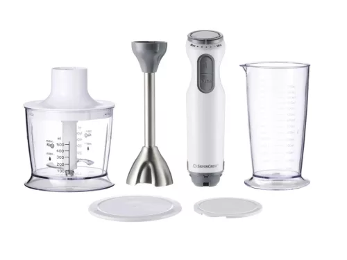 SilverCrest SSMS 600 G1 fehér inox zöld botmixer szett 600W teljesítménnyel