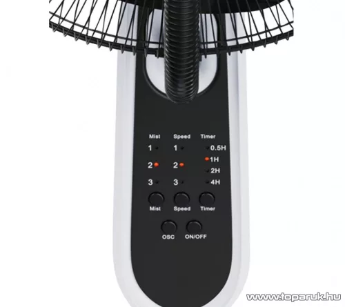 SilverCrest SSVS 85 B2 Vízporlasztós ventilátor, párásító / vízpermet ventilátor távirányítóval, fekete-fehér (40 cm átmérő)