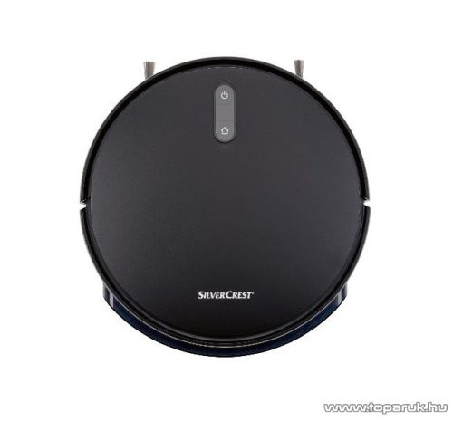 (HASZNÁLT / K234724) SilverCrest SSWR C2 Black robotporszívó vákuum törlő funkcióval, távirányítóval és töltő dokkolóval, fekete