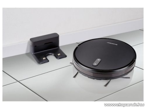(HASZNÁLT / K234724) SilverCrest SSWR C2 Black robotporszívó vákuum törlő funkcióval, távirányítóval és töltő dokkolóval, fekete