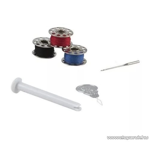 Singer Stitch Sew Hordozható elemes mini kézi varrógép 4 orsó cérnával, befűzővel és tartalék tűvel