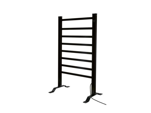 TRONIC SHH 150 E2 BK elektromos törölközőszárító radiátor fekete színben, álló és falra szerelhető kivitelben