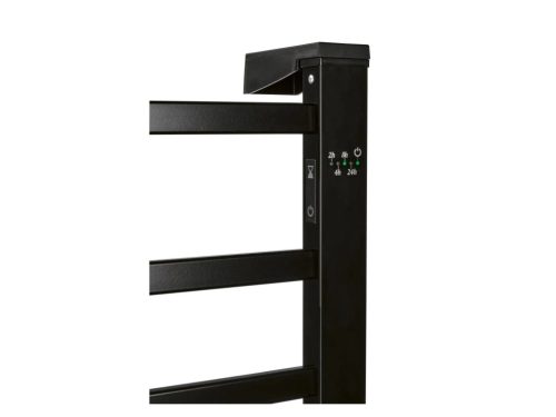 TRONIC SHH 150 E2 BK Álló és falra szerelhető fűtött, elektromos törölközőszárító radiátor időzítő funkcióval, fekete, 150 W