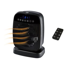   Tronic THLF 2000 E4 BK Digitális fűtőventilátor, ventilátoros hősugárzó fűtőtest távirányítóval, 2000 W, fekete