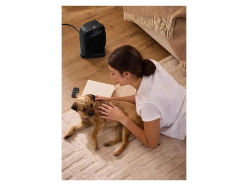 Tronic THLF 2000 E4 BK Digitális fűtőventilátor, ventilátoros hősugárzó fűtőtest távirányítóval, 2000 W, fekete