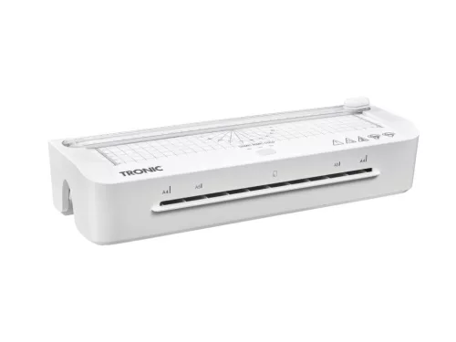 Tronic TLG 300 C2 WH A4-es hideg - meleg lamináló, laminátor, laminálógép görgős papírvágóval, 30 db lamináló fóliával, fehér 300 W