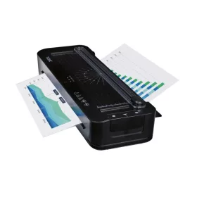   TRONIC TLG 400 B3 BK Prémium A3 / A4 hideg - meleg lamináló gép, laminátor, laminálógép görgős papírvágóval és 8 db A3 lamináló fóliával, fekete, 400W