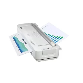   TRONIC TLG 400 B3 WH Prémium A3 / A4 hideg - meleg lamináló gép, laminátor, laminálógép görgős papírvágóval és 8 db A3 lamináló fóliával, fehér, 400W
