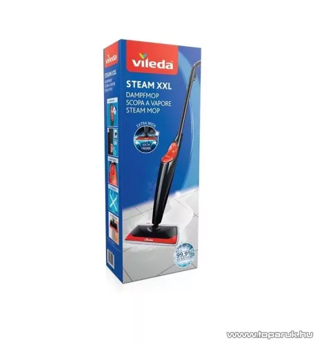 Vileda Steam XXL 171528 Gőztisztító Steam Mop gőzölős padlótisztító, 40 cm, 1550W