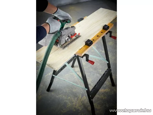 WORKZONE 812774 WORKBENCH összecsukható munkapad, univerzális satupad, műhely munkaasztal, 150 kg teherbírással, 60 x 76 x 63 cm