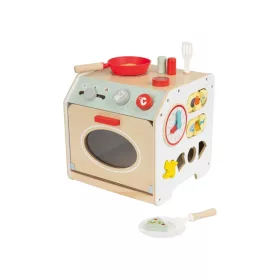   lupilu (Playtive) Kitchen ACTIVITY CUBE Fából készült játék kocka konyha kiegészítőkkel, 12 részes