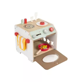   lupilu (Playtive) Kitchen ACTIVITY CUBE Fából készült játék kocka konyha kiegészítőkkel, 12 részes