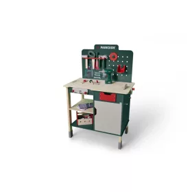  lupilu (Playtive) Workbench ParkSide Valódi fából készült játék munkapad, szerelőasztal szerszámokkal és fúrógéppel, 74 részes