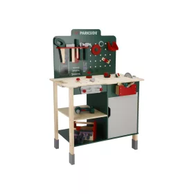   lupilu (Playtive) Workbench ParkSide Valódi fából készült játék munkapad, szerelőasztal szerszámokkal és fúrógéppel, 74 részes