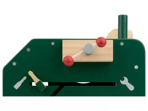 lupilu (Playtive) ParkSide Workbench ACTIVITY CUBE Fából készült játék munkapad (műhely kocka) kiegészítőkkel, 24 részes