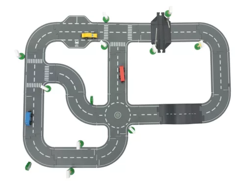 lupilu (Playtive) City Road Set Fa autópálya szett, városi - utca készlet, 35 darabos