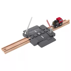 PlayTive mechanikus sorompó és vasúti átjáró fa vonatpályához