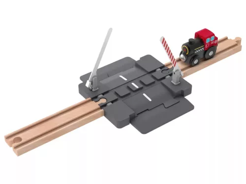 PlayTive mechanikus sorompó és vasúti átjáró fa vonatpályához