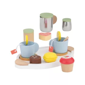   lupilu (Playtive) KU-16565 Fa játék teáskészlet gyerekeknek, kiegészítőkkel (20 részes)