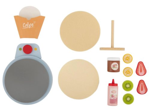 lupilu (Playtive) KU-16566 Játék fa pacsintasütő készlet gyerekeknek, kiegészítőkkel (13 részes)