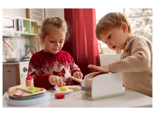 lupilu (Playtive) KU-16566 Játék fa pacsintasütő készlet gyerekeknek, kiegészítőkkel (13 részes)