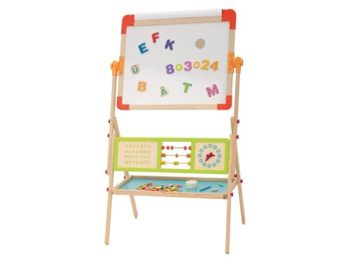 lupilu (Playtive) Kétoldalas játék és tanulási tábla rajzoláshoz, íráshoz, számoláshoz (rajztábla, írótábla kiegészítőkkel)