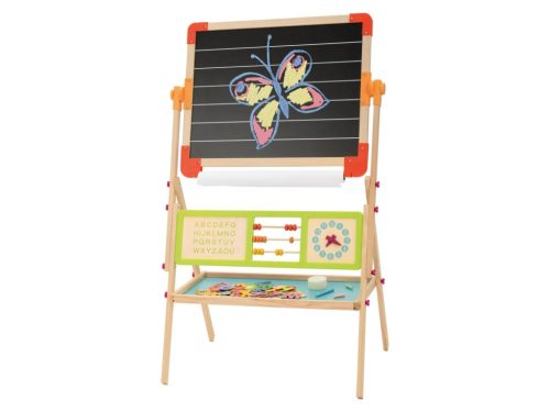 (ESZTÉTIKAI SÉRÜLT / K513418) lupilu (Playtive) Kétoldalas játék és tanulási tábla rajzoláshoz, íráshoz, számoláshoz (rajztábla, írótábla kiegészítőkkel)