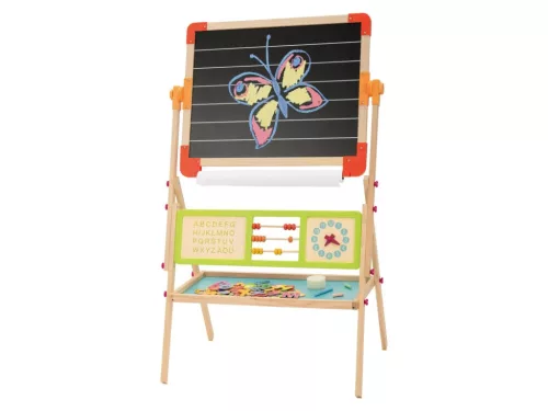 (ESZTÉTIKAI SÉRÜLT ÉS HIÁNYOS / K513418) lupilu (Playtive) Kétoldalas játék és tanulási tábla rajzoláshoz, íráshoz, számoláshoz (rajztábla, írótábla kiegészítőkkel)