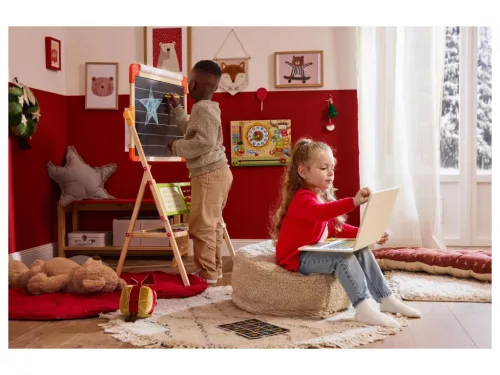 (ESZTÉTIKAI SÉRÜLT ÉS HIÁNYOS / K513418) lupilu (Playtive) Kétoldalas játék és tanulási tábla rajzoláshoz, íráshoz, számoláshoz (rajztábla, írótábla kiegészítőkkel)