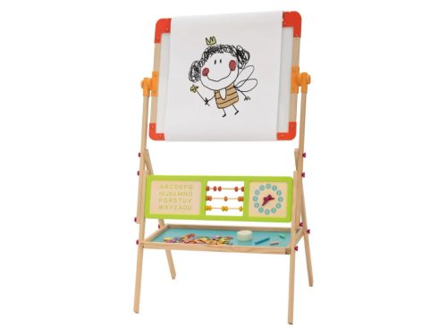 lupilu (Playtive) Kétoldalas játék és tanulási tábla rajzoláshoz, íráshoz, számoláshoz (rajztábla, írótábla kiegészítőkkel)