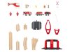 lupilu (PlayTive) Fire Brigade Valódi fából készült játék vasútkészlet, tűzoltóság, 36 részes